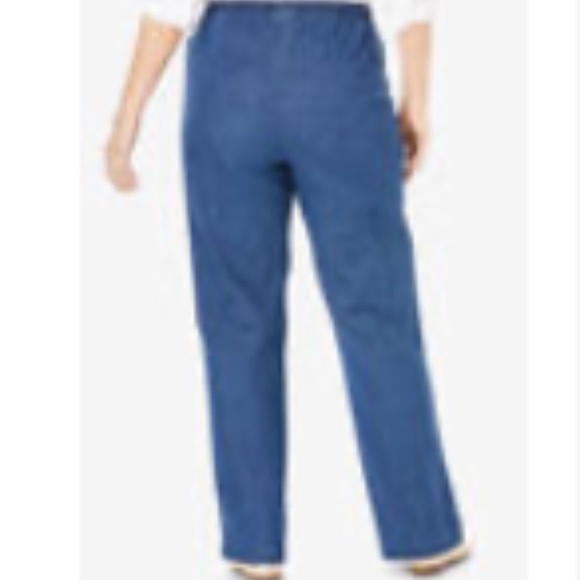 Woman Within - Wide Leg Fineline Jean - Size 18 W Tall - Stonewash Sanded - New - Picture 3 of 3